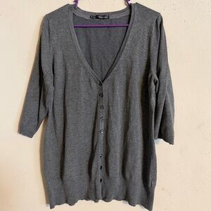 Maurices - Size 1 Gray/Charcoal Button-Up Cardigan